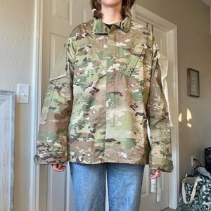 Military surplus field blouse camouflage shirt